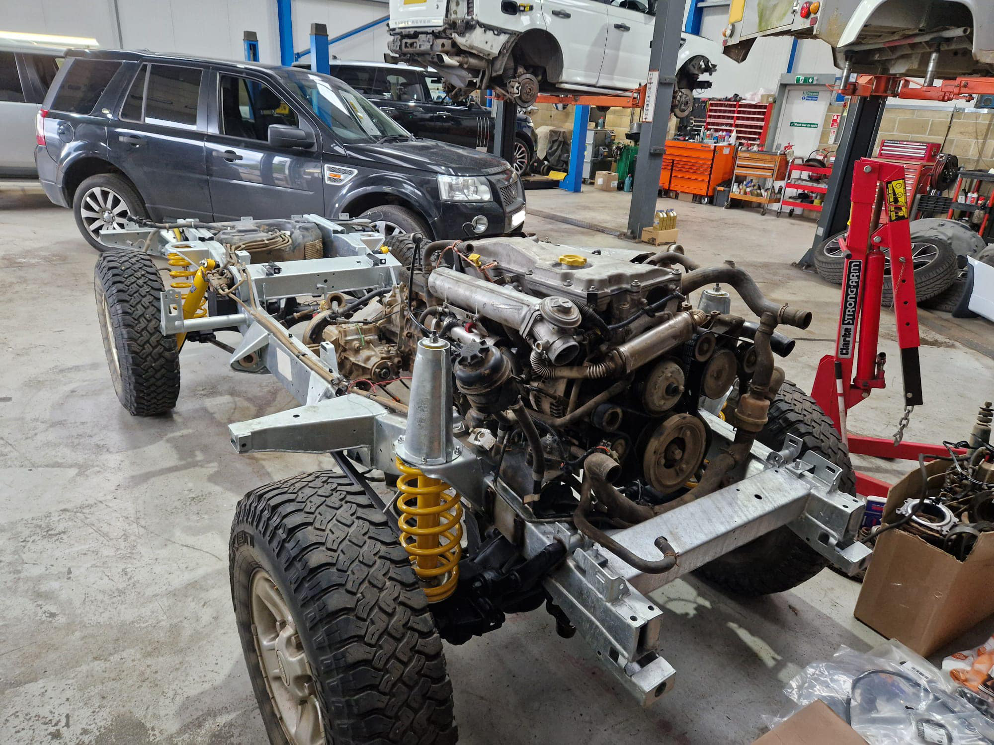 A land rover frame.